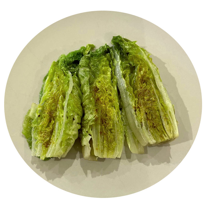 Salatherzen aus der Pfanne