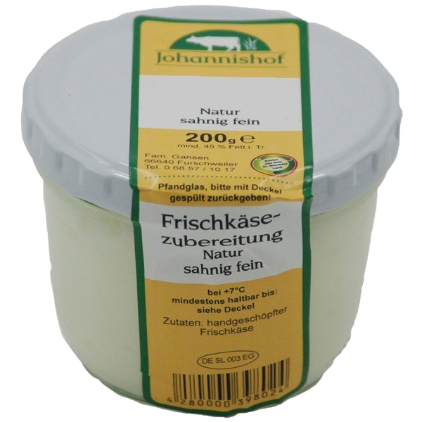 Joho-Frischkäse natur "sahnig fein" 200g (naturbelassen)